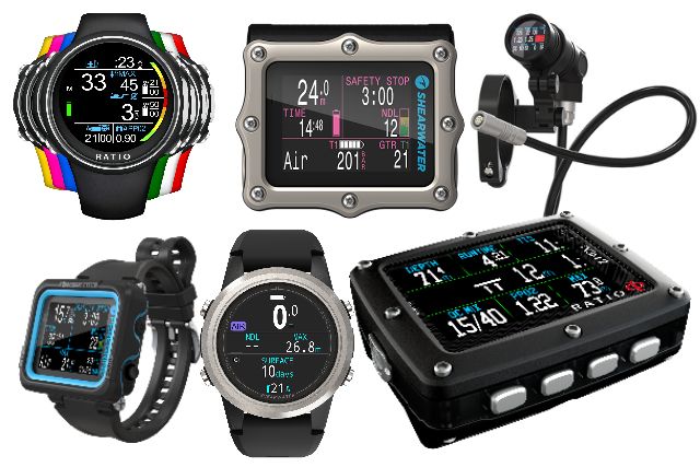 Dive computers and watches
