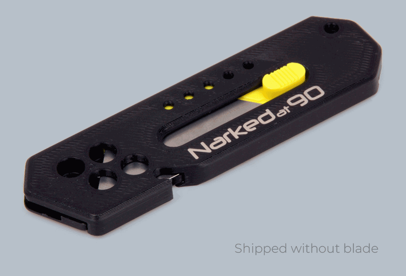 Narked at 90 3D-printed utility knife, animated