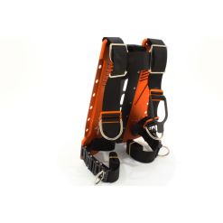 AMX Skeletek back plate (orange) with harness and connection system