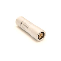 7-pin female inline Fischer with cable collet set to fit 5.7mm to 6.2mm cable