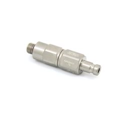QDM-60MF-CV QD Male Nipple to 3/8" Male with 60 Micron Filter & 1lb Check Valve