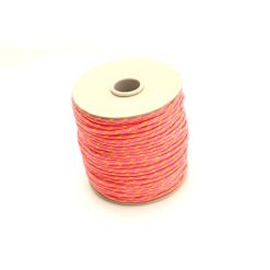 100-metre coil of coloured line spool in pink and yellow