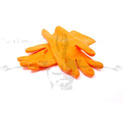 Orange Rubber Latex Gloves with cotton flock lining- (9) Large (GL-ORL-L)