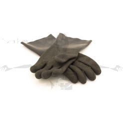  Textured Black Rubber Latex Heavyweight Gloves - (8) Small (GL-TEX-S)
