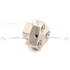 MB-Z3-2 3-Way Y Block Adapter with 1 x 9/16" Female (In) and 3 x 3/8" Female (Out) WITH FIXING SCREW HOLE