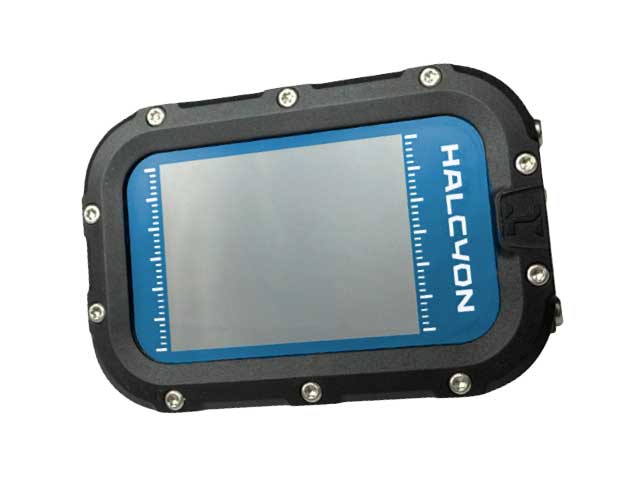 Halcyon handset computer display - depth, time, BAR and GF SUR
