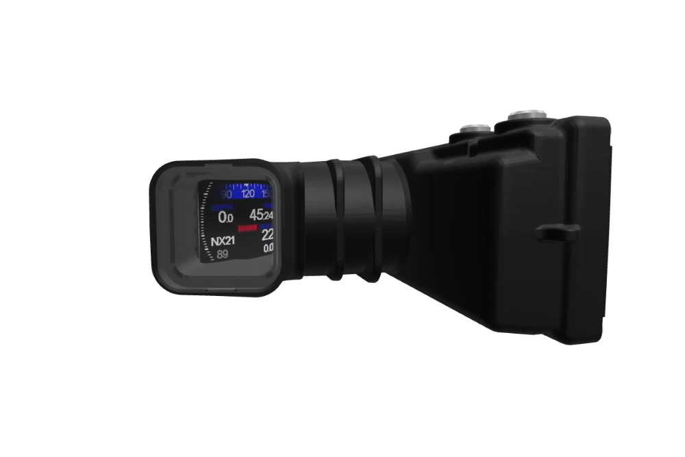 Halycon HUD dive computer - looking into the display