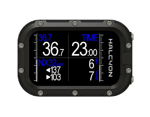 Halcyon handset computer display - time